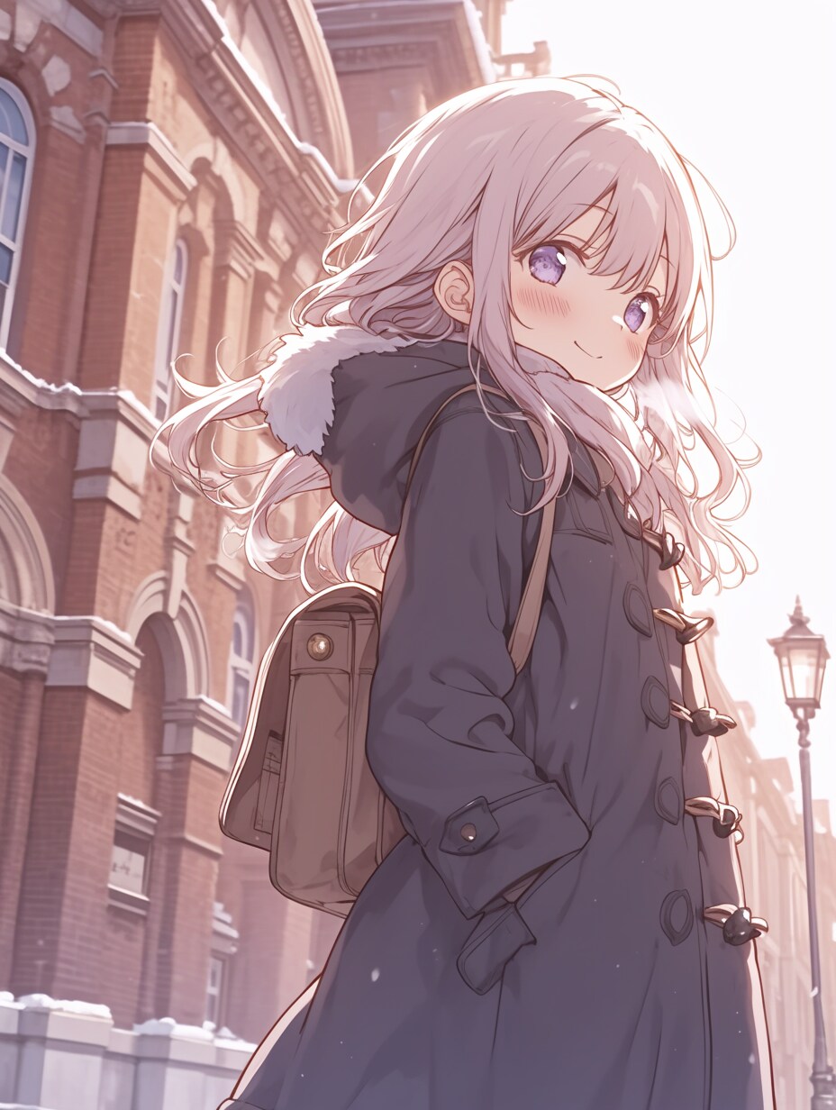 東京駅で待つ女の子 Girl waiting at Tokyo Station