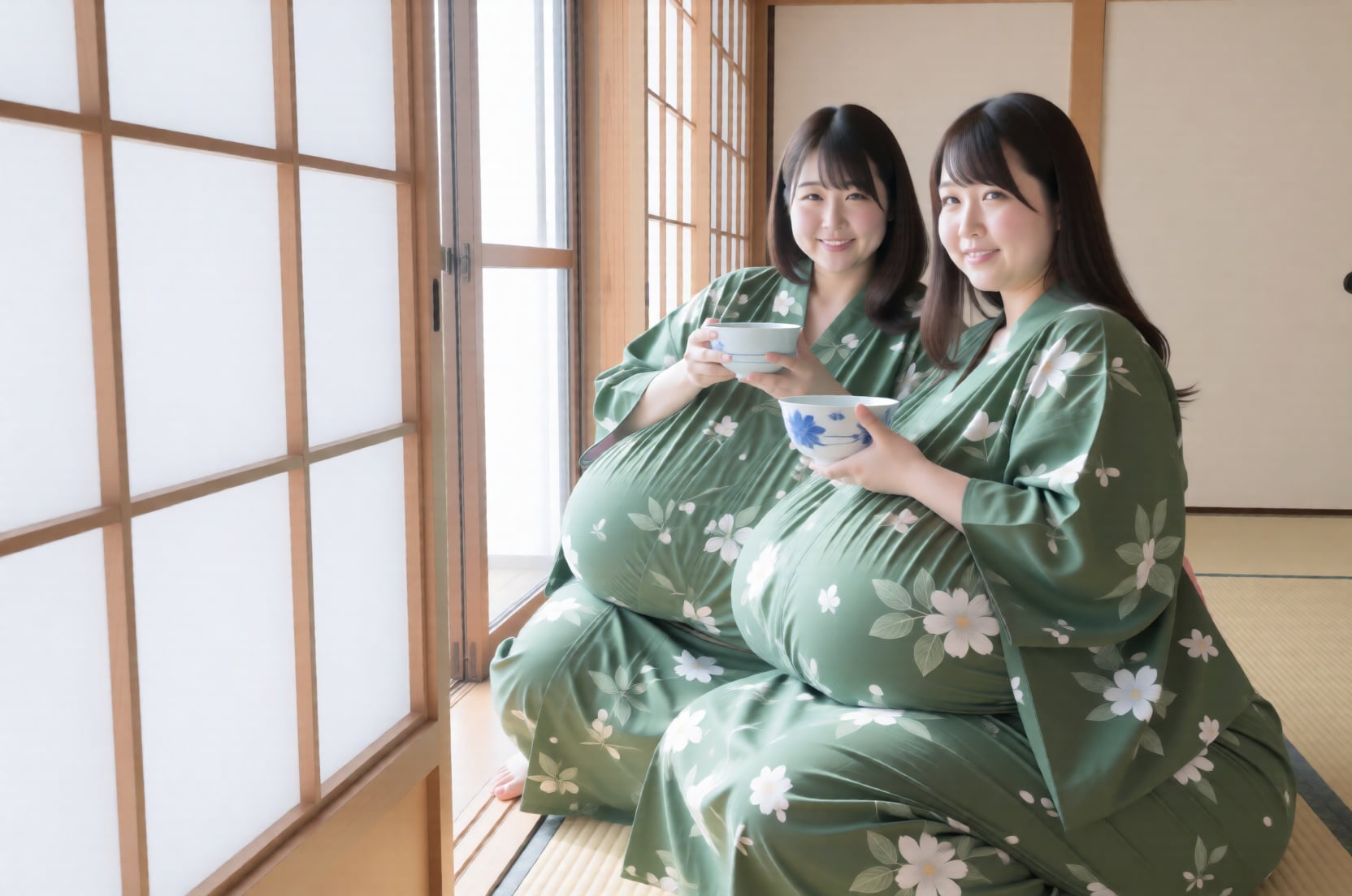今日、うちの温泉に、とんでもない巨乳の姉妹が来ました