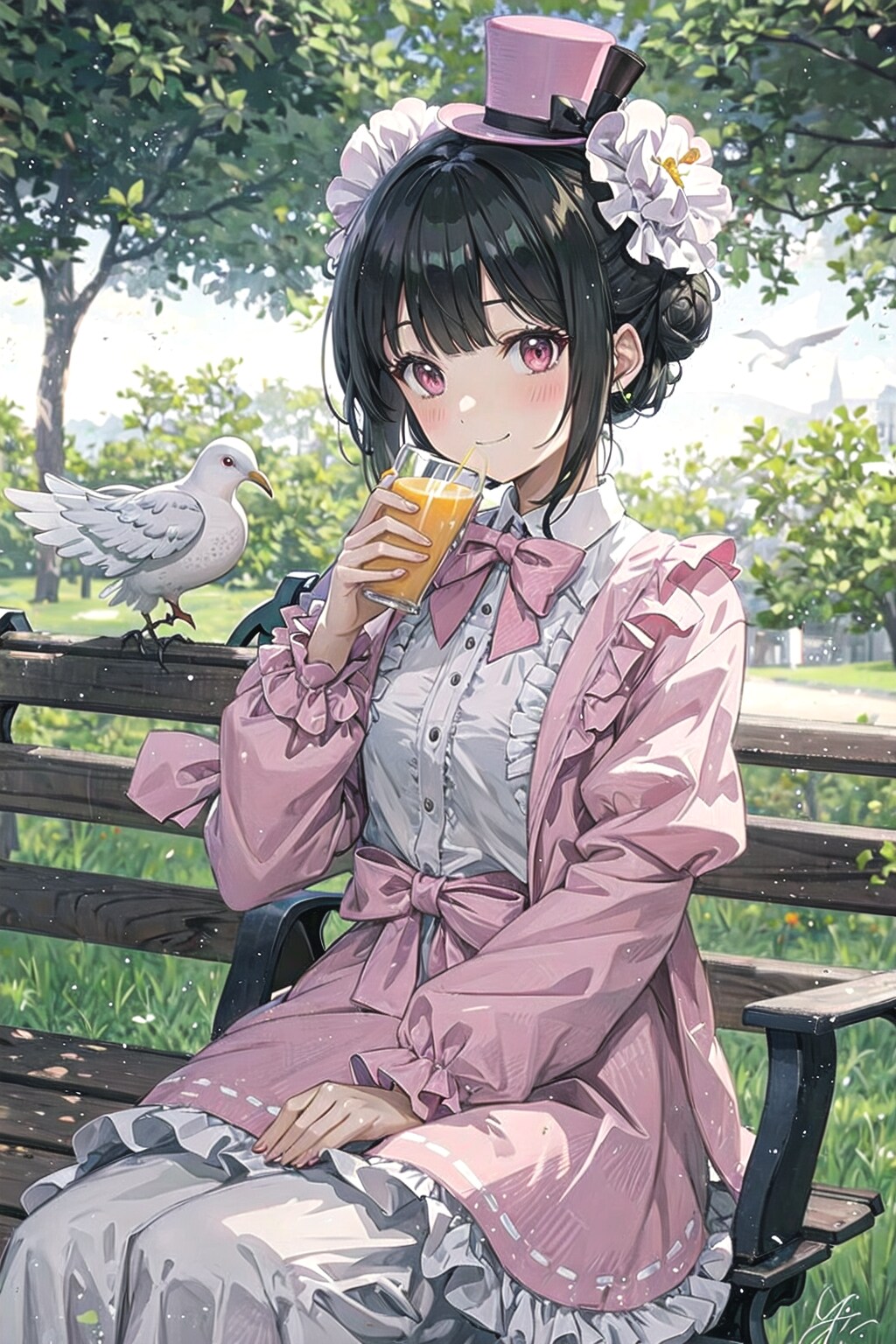 ハトさんものむのです