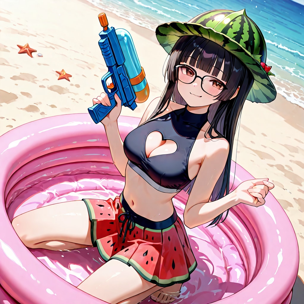 西瓜デコ盛りスカート