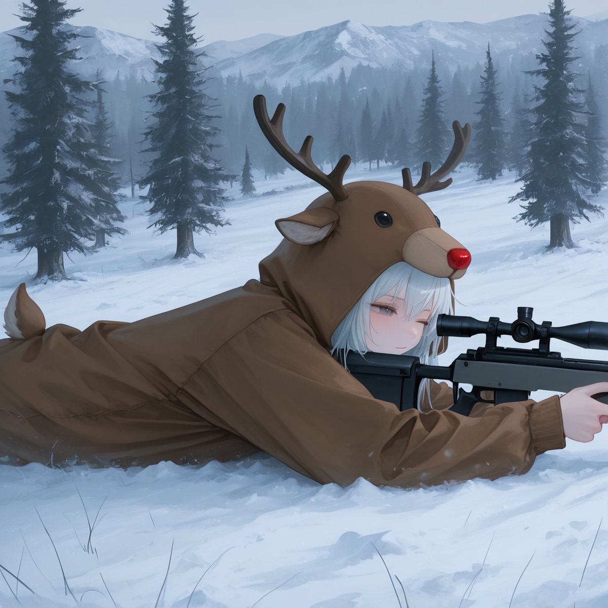 トナカイコススナイパー | の人気AIイラスト・グラビア