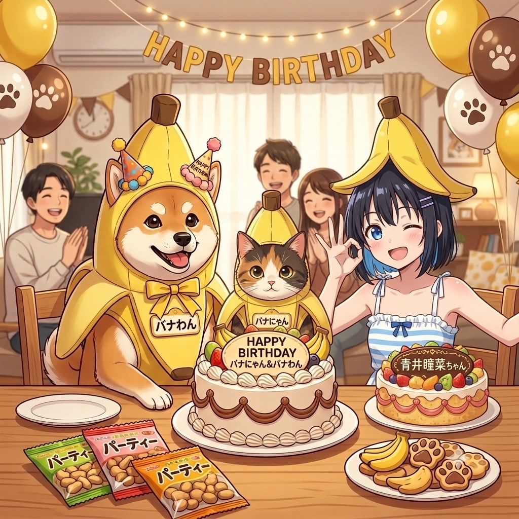 chan shinさんのバナにゃんとバナわんFA