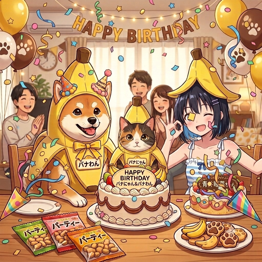 chan shinさんのバナにゃんとバナわんFA