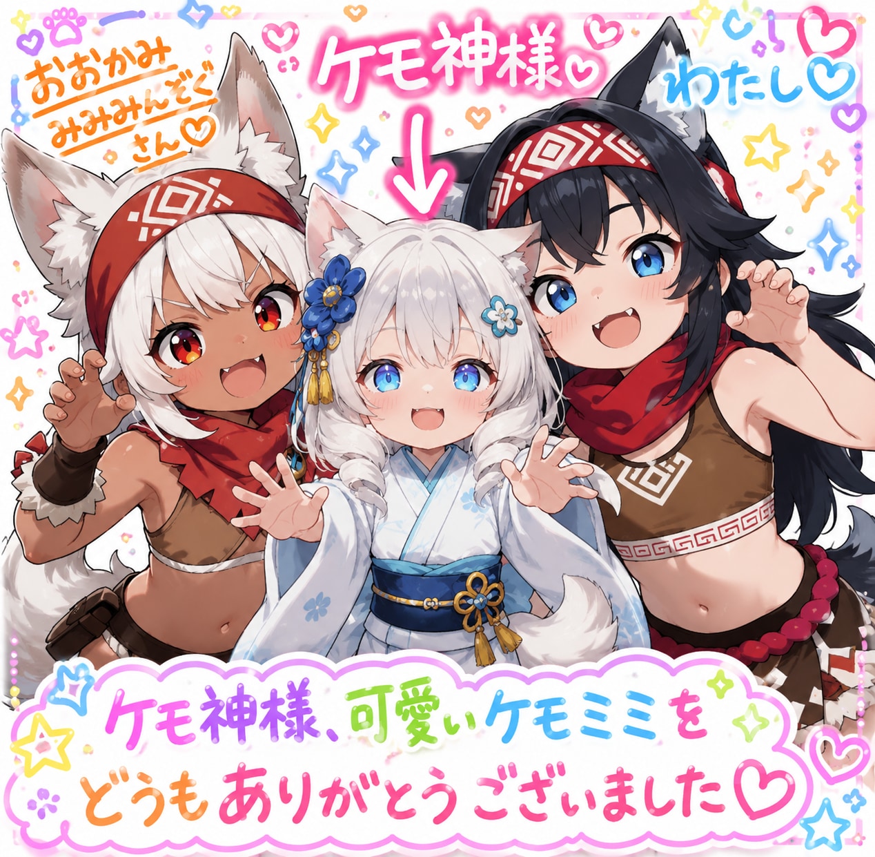 私のケモミミ、実はケモ神さまから頂いたんです！！