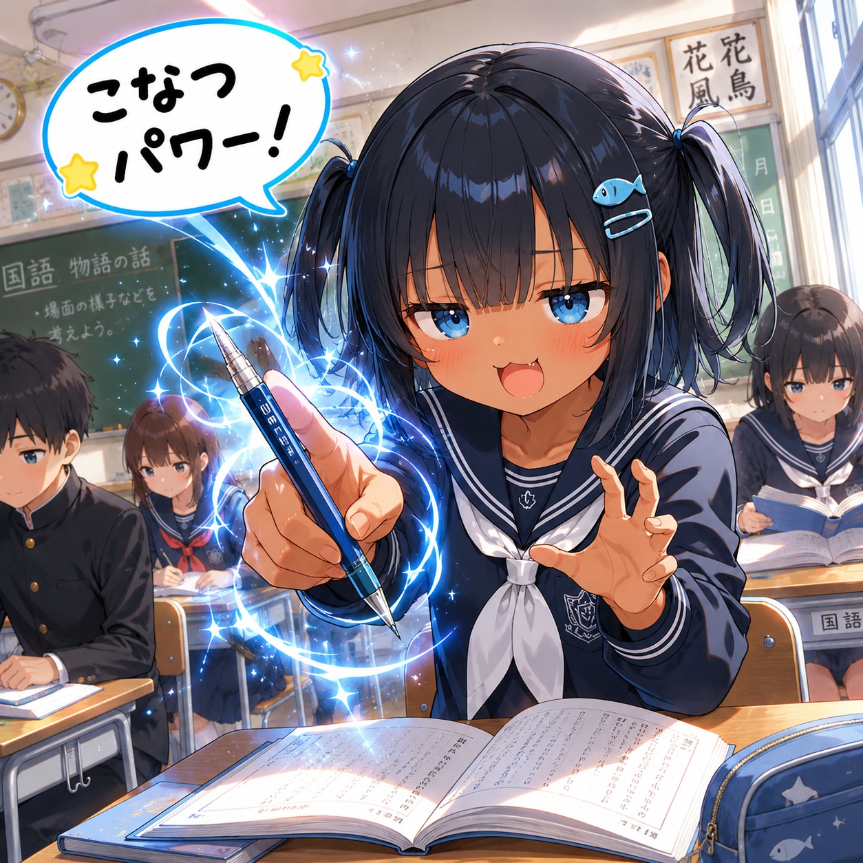 こなつパワーを使うこなつちゃん