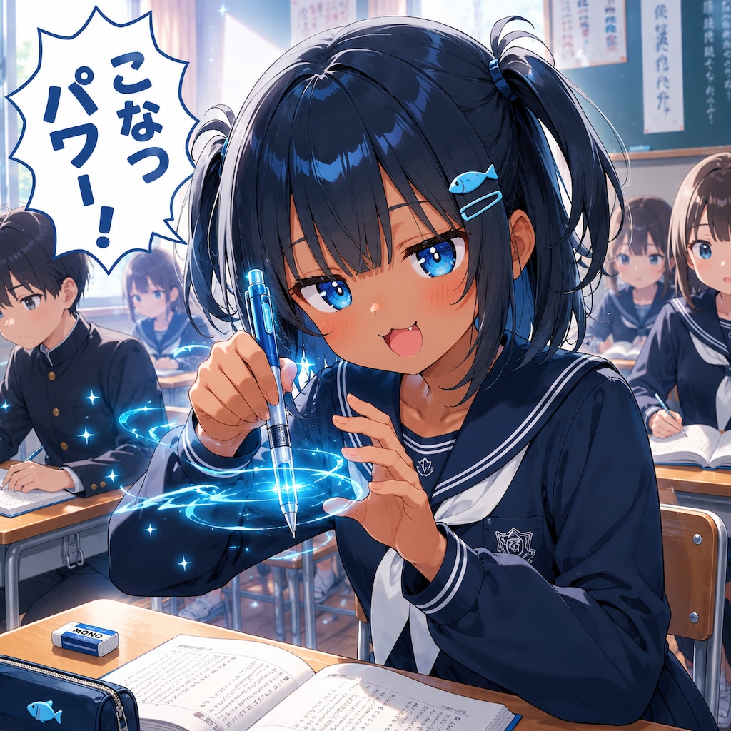 こなつパワーを使うこなつちゃん