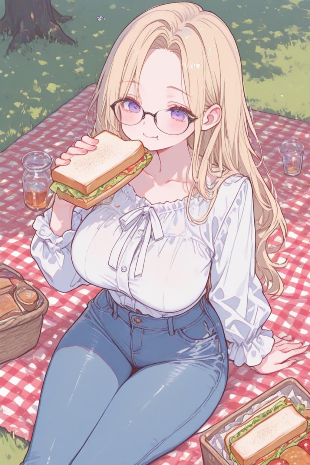 サンドウィッチでピクニック