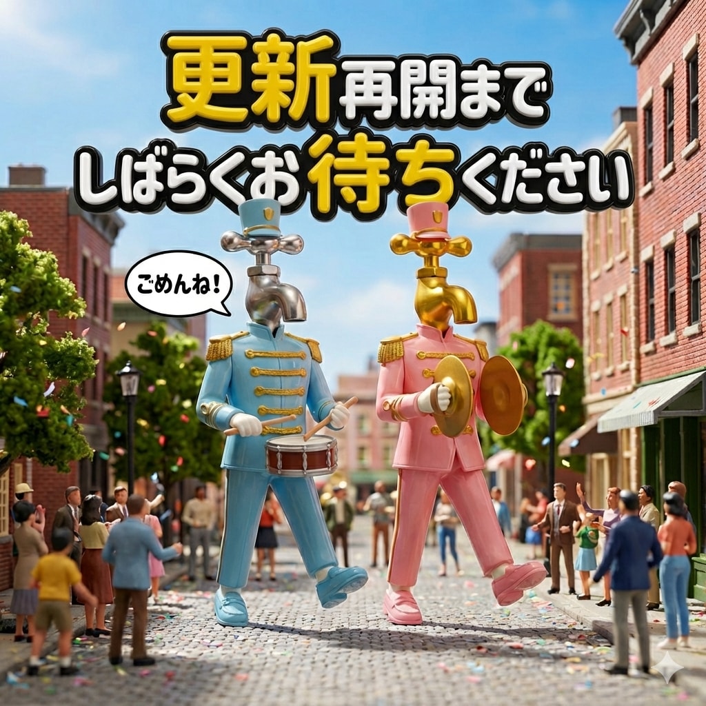 しばらくおマーチください