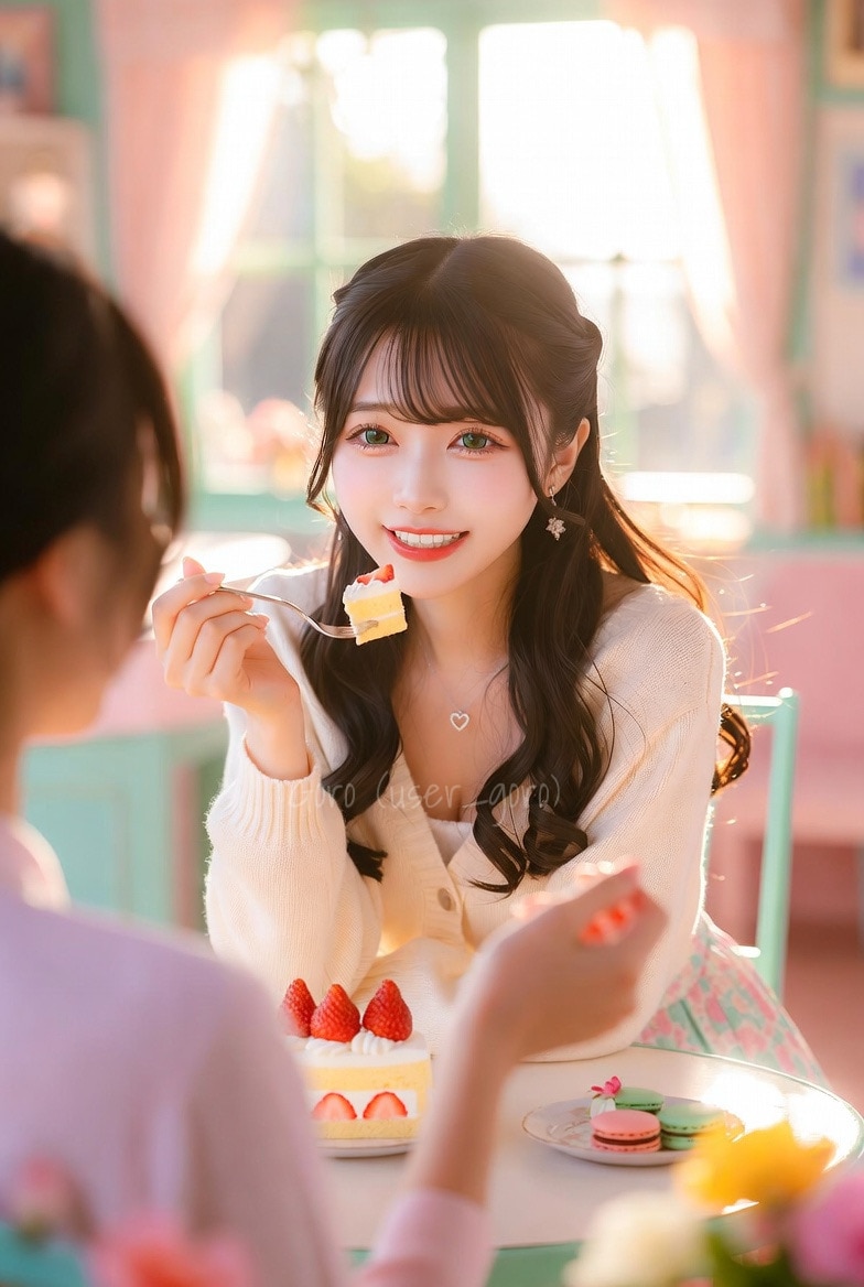 パステルカフェのテーブルの下1