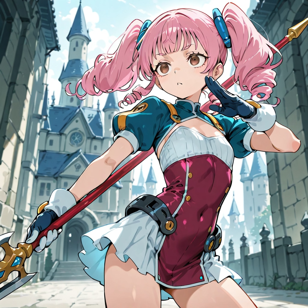 ピンク髪の槍っ子 | の人気AIイラスト・グラビア