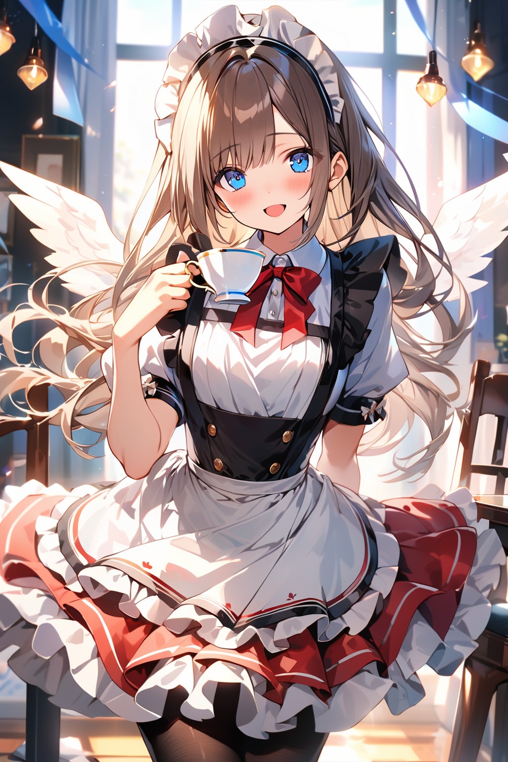 茶髪メイド天使 | の人気AIイラスト・グラビア