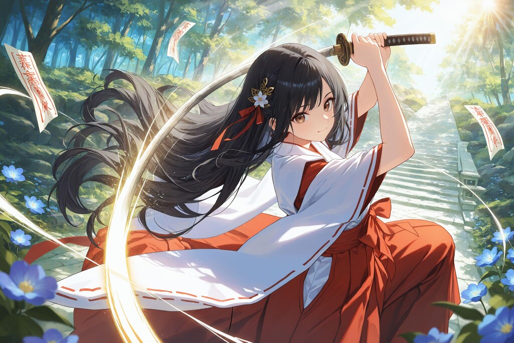 異世界神社の巫女さん（神楽さん）