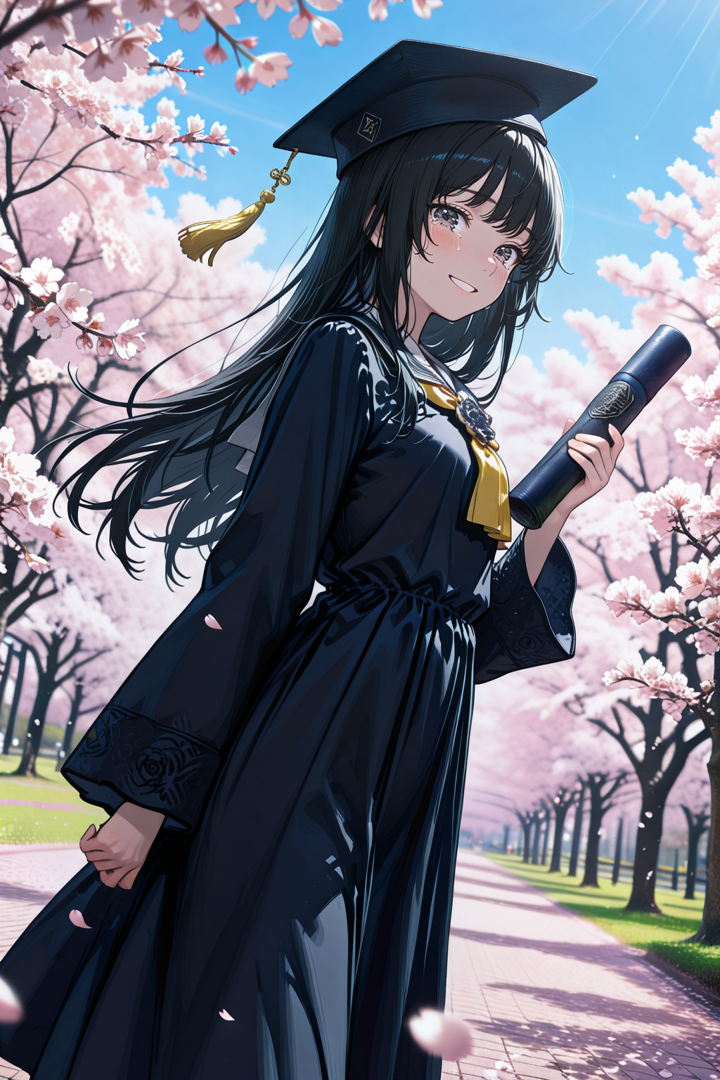 桜咲く下で――