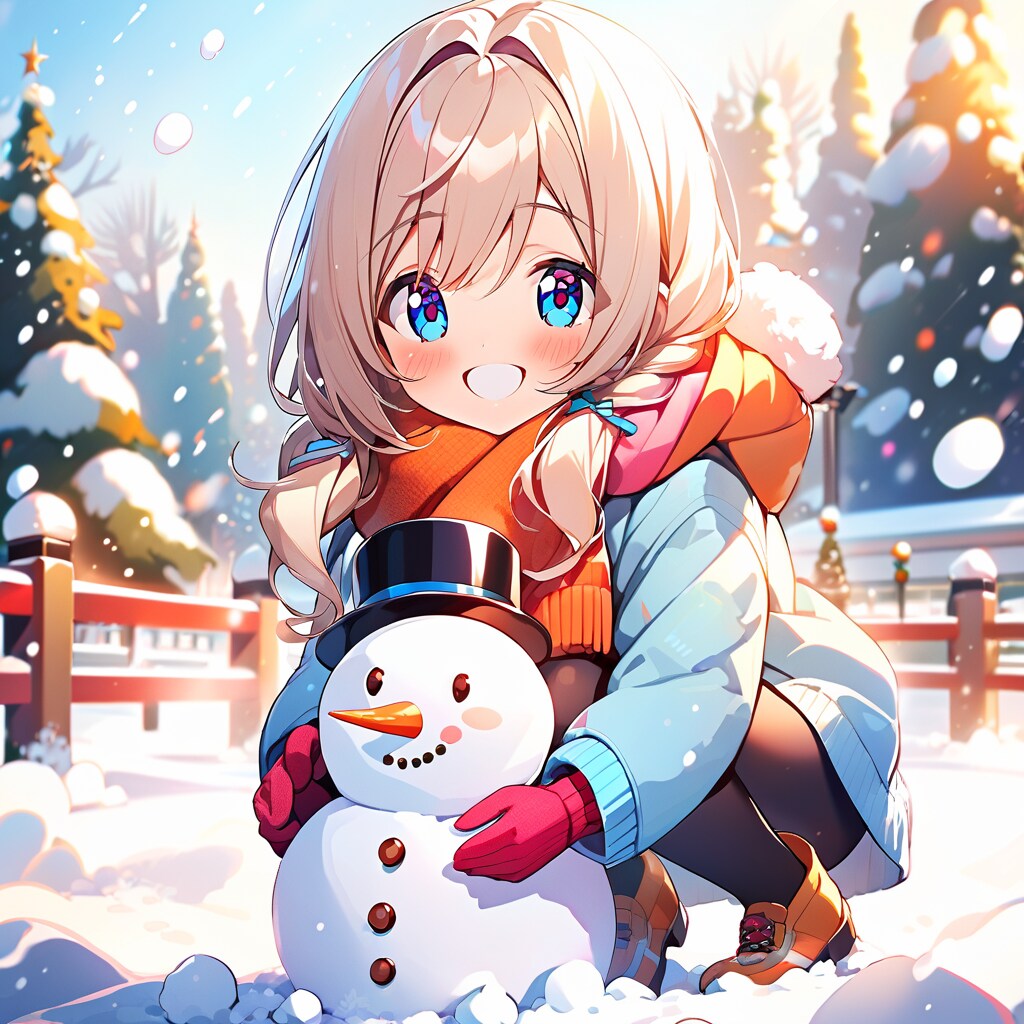 雪だるま作ったよ！