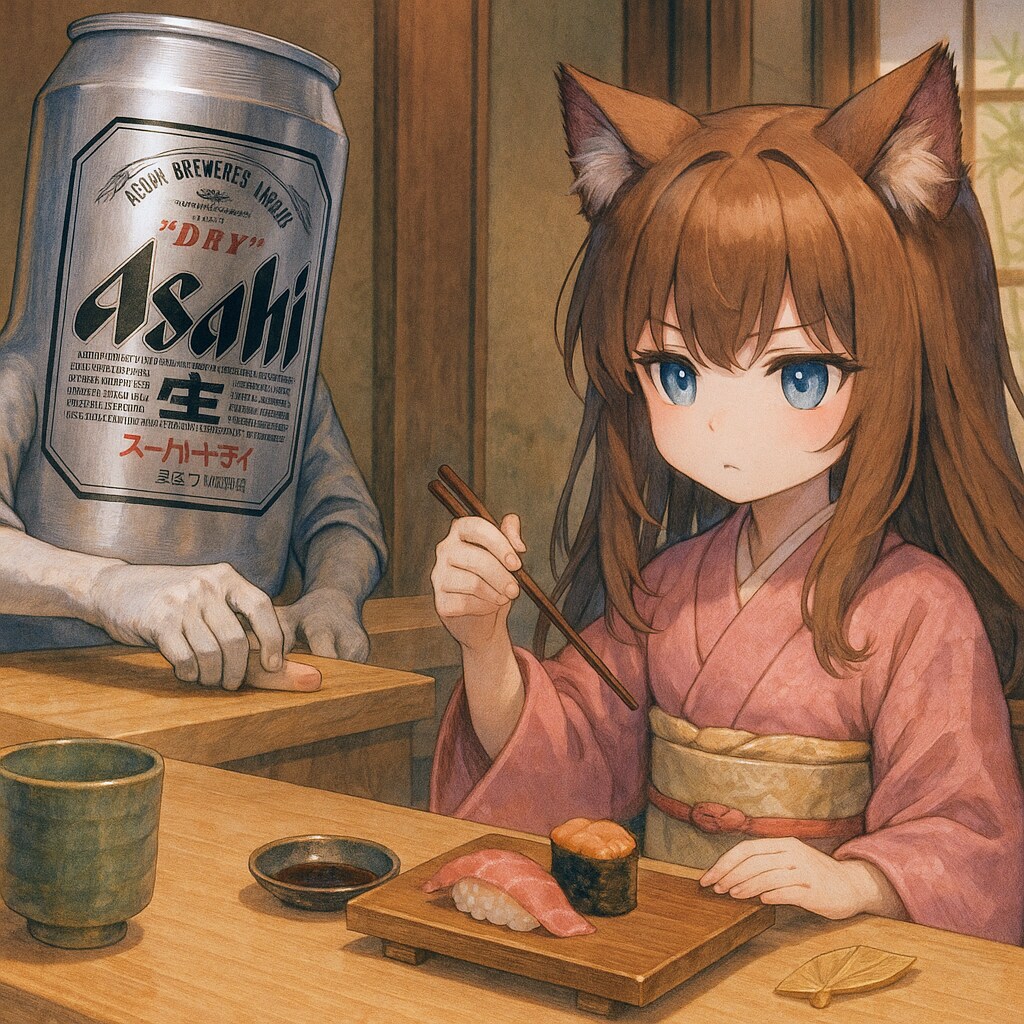 高級寿司屋に来た小さな女の子