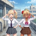 七海 ＆ クロエ  2人でパラパラ 2枚目