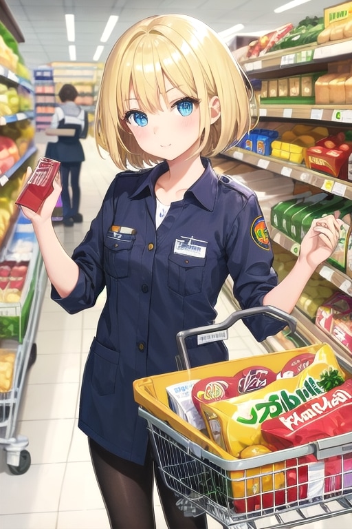 スーパーちちぷい、店員の特徴 | の人気AIイラスト・グラビア