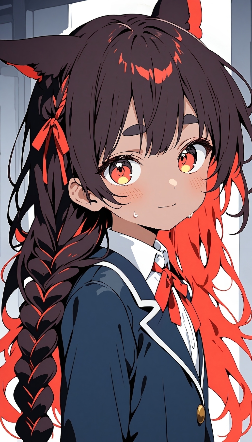 ねこみみみつあみ