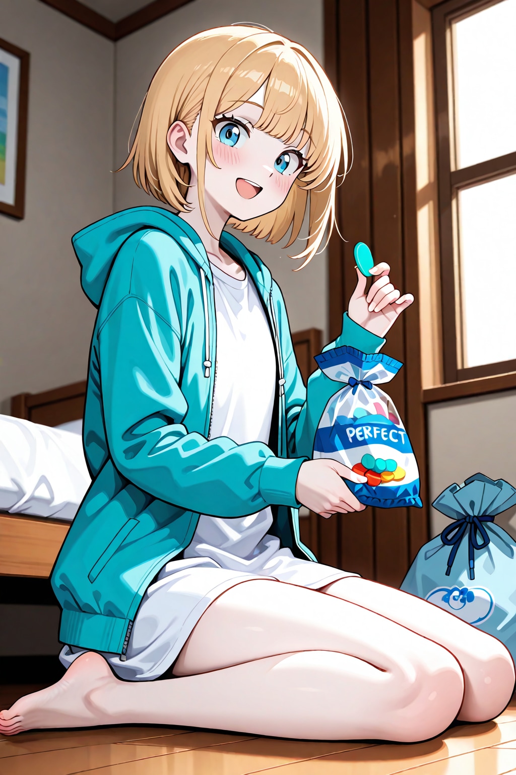 深夜のお泊まりマニアックス！ #無防備すぎる天然美少女と、謎のPERFECTお菓子