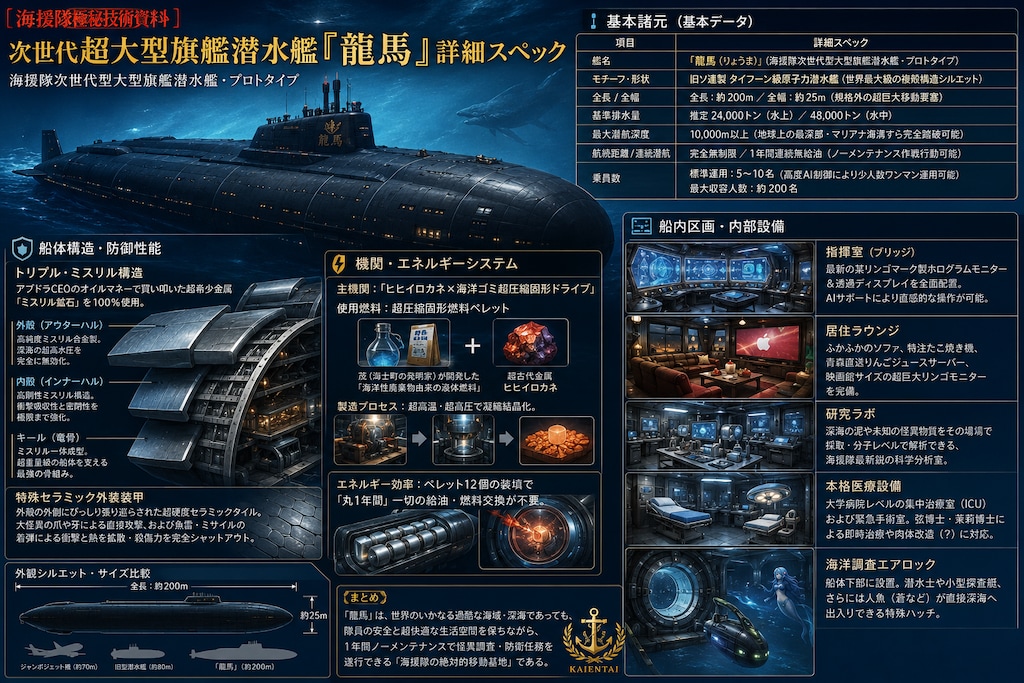 なんかすごいSF感バリバリな潜水艦