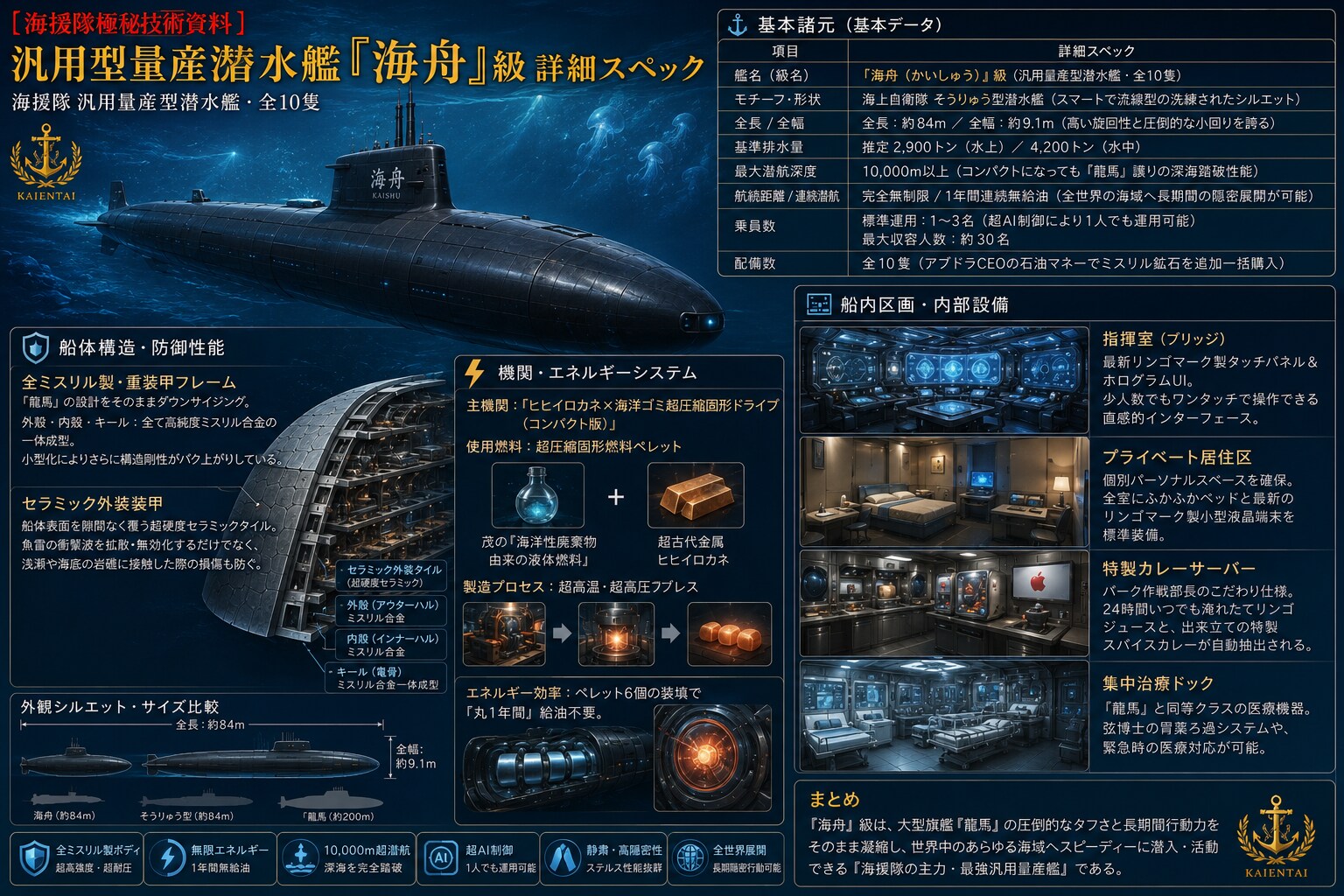 なんかすごいSF感バリバリな潜水艦