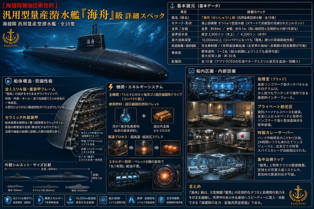 なんかすごいSF感バリバリな潜水艦