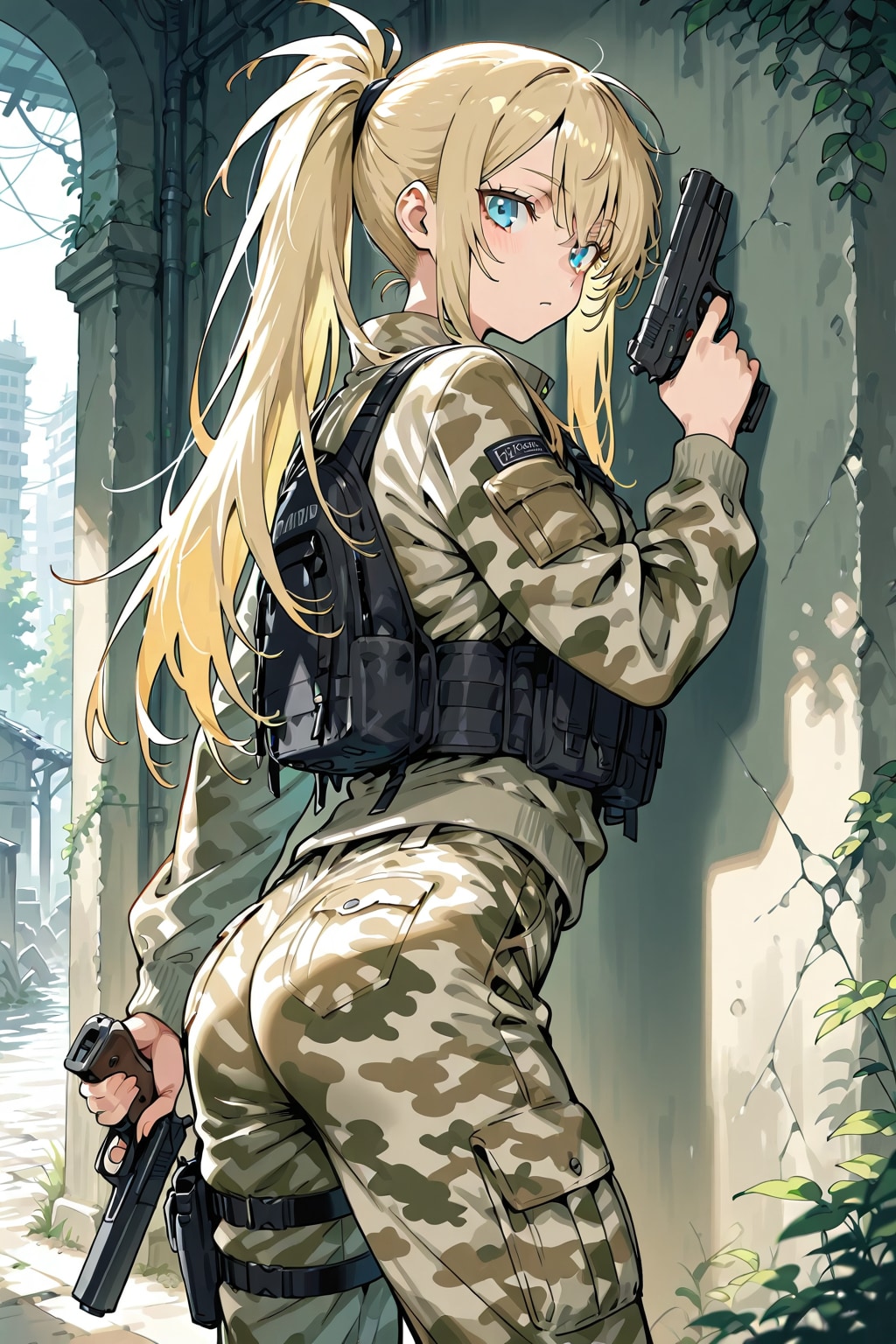 女兵士(ハンドガン)