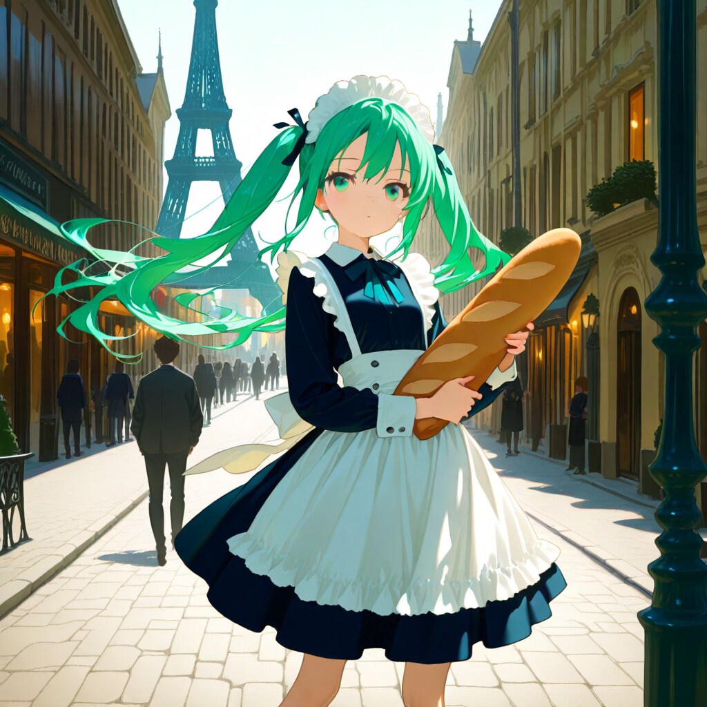 パリの街角で、ちょっと一息 | の人気AIイラスト・グラビア