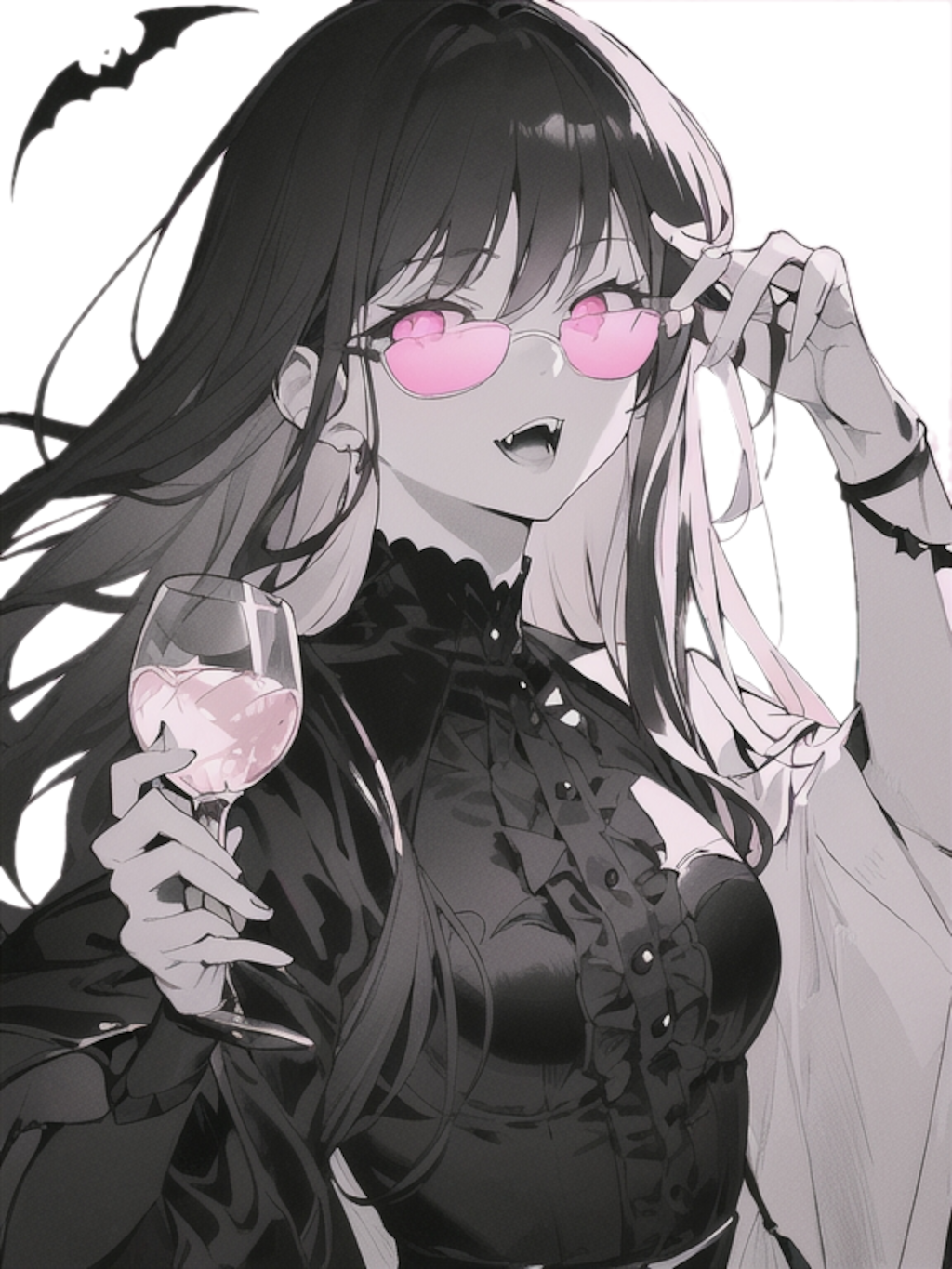 ヴァンパイア(モノクロ一部カラーの練習)