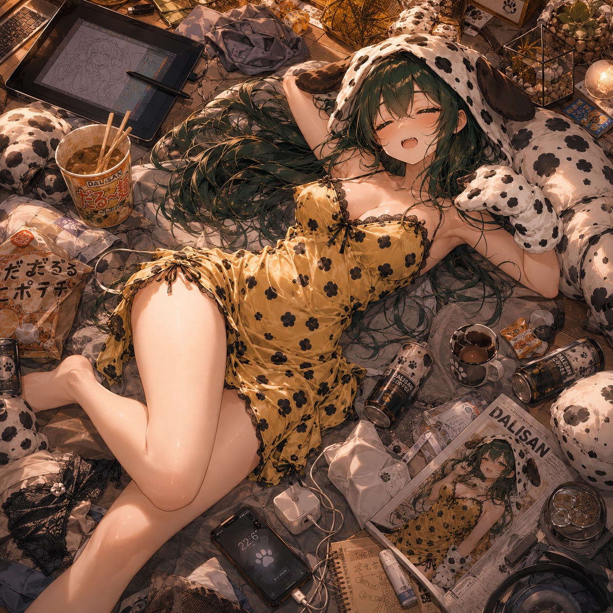 寝ているダルイさん