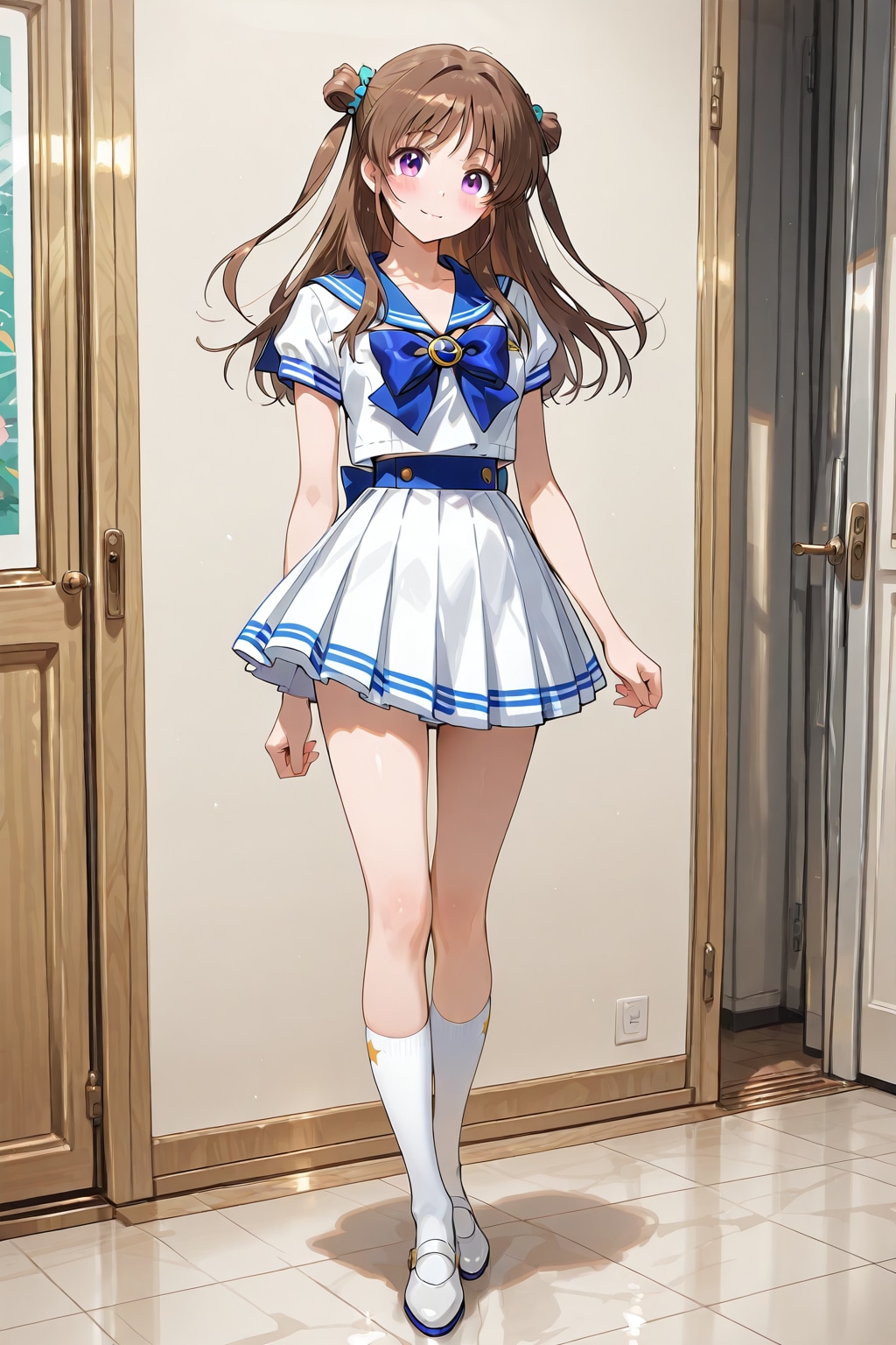 「セーラー服姿の美人女学生」の全身写真 | の人気AIイラスト・グラビア