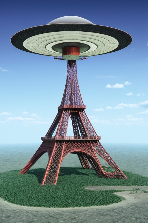 UFO+未確認飛行物体+バベルの塔+宇宙エレベーター | の人気AIイラスト・グラビア