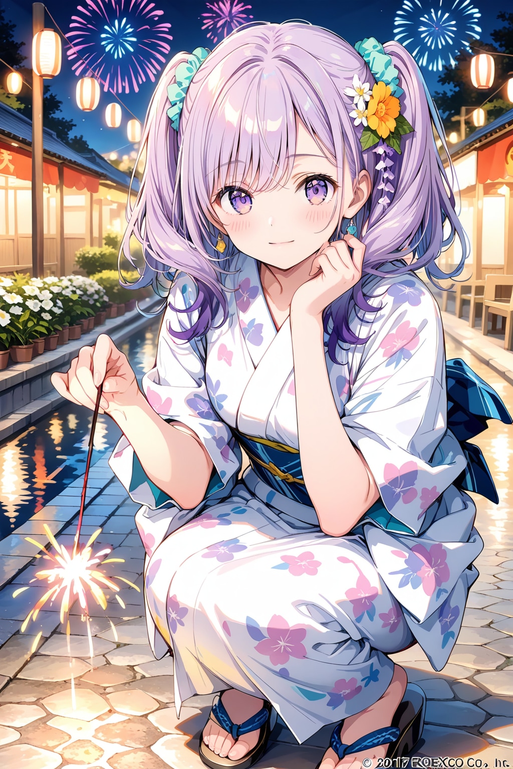 見て下さいご主人様❤️線香花火🎇綺麗ですね❤️