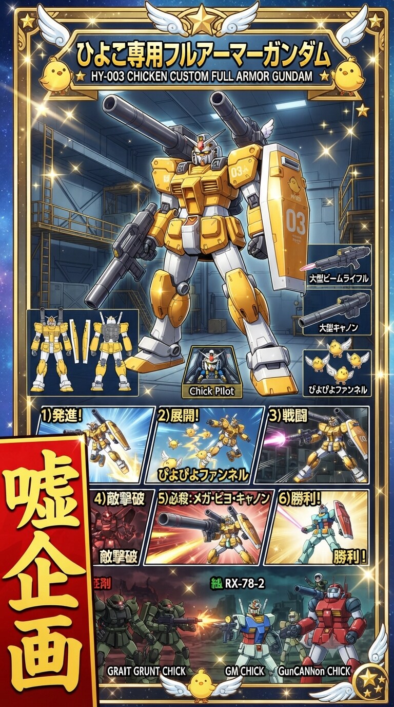 ひよこ専用フルアーマーガンダム