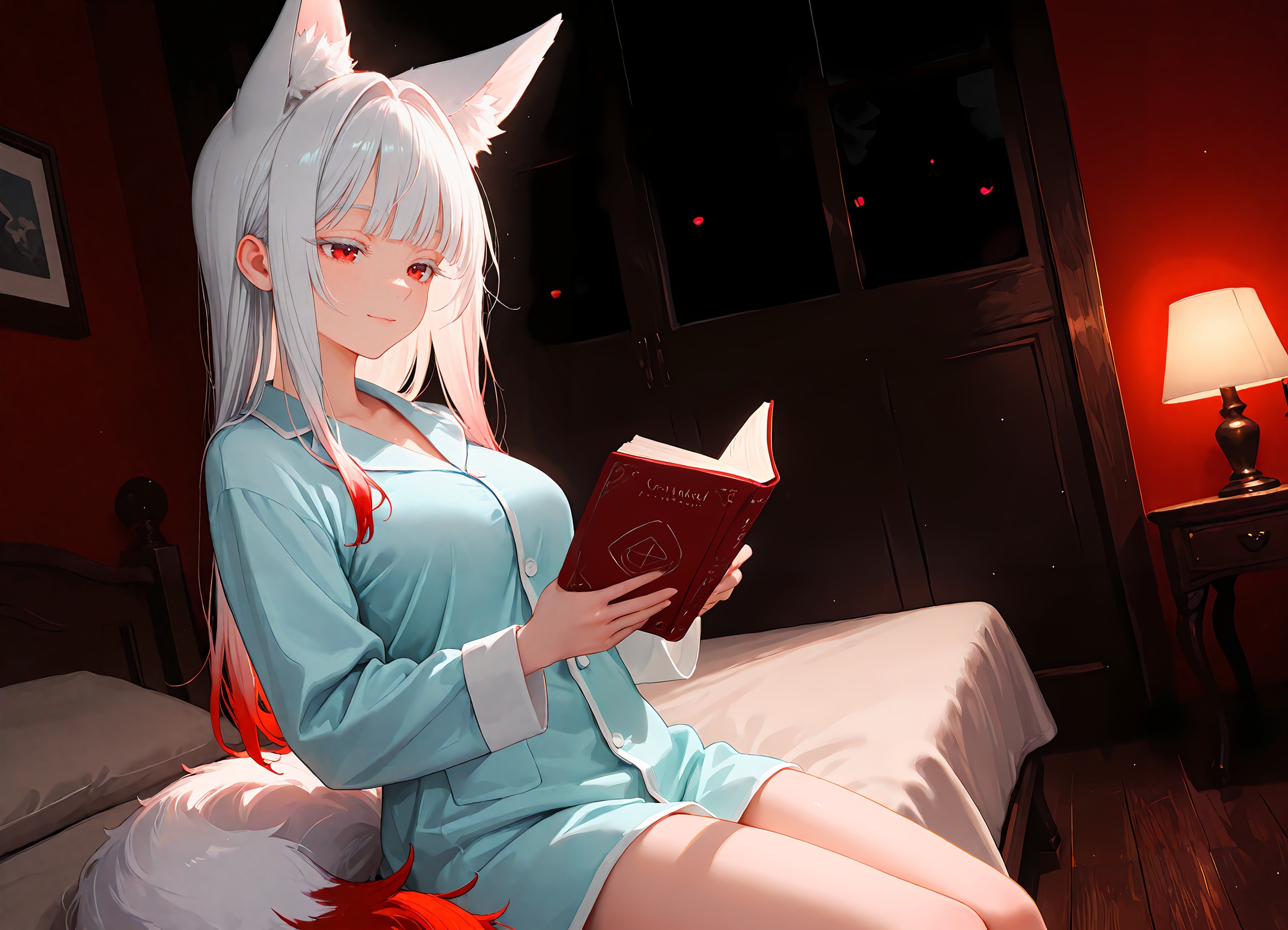 深夜の読書 | の人気AIイラスト・グラビア