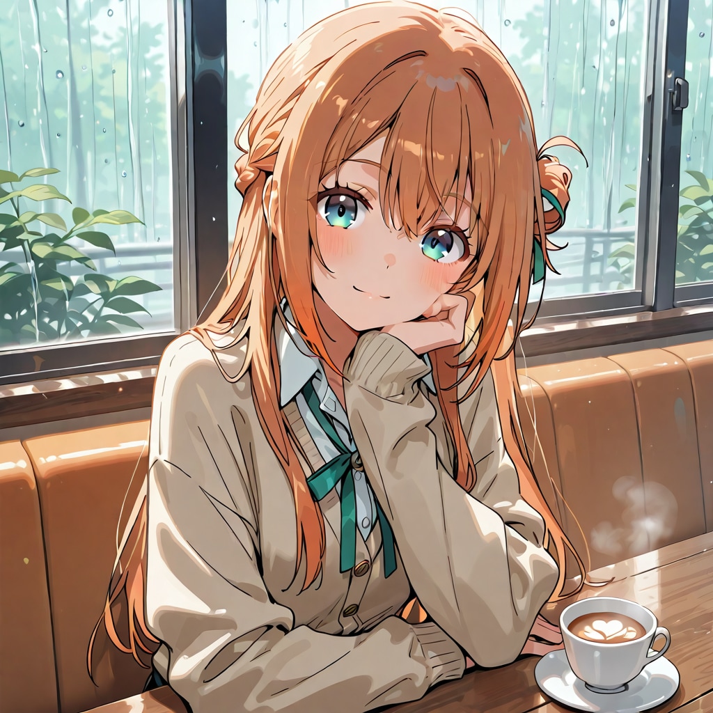 雨のカフェテラス | の人気AIイラスト・グラビア