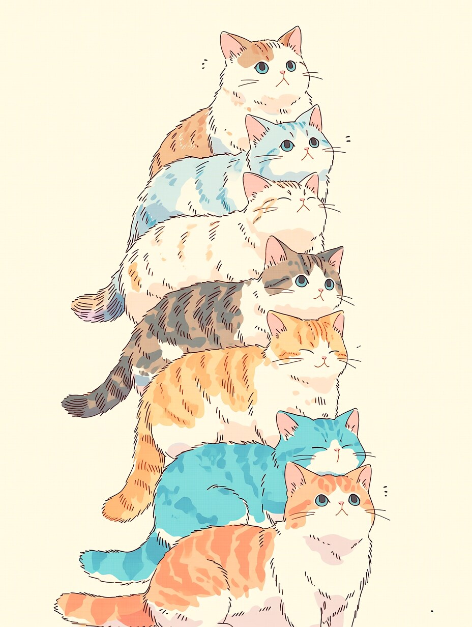 にゃんこタワー | の人気AIイラスト・グラビア