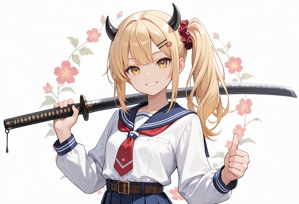 親指を上げる女鬼高生さん