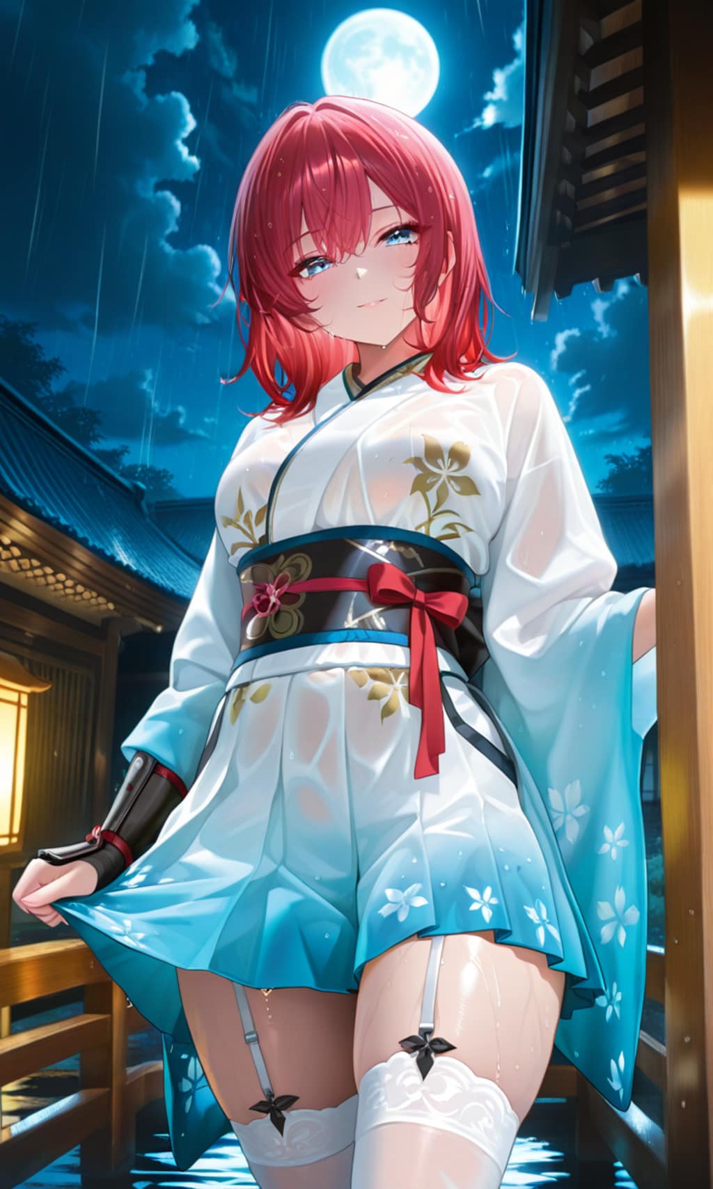 雨に濡れちゃいました