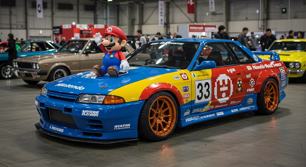 マリオとR32GT-R