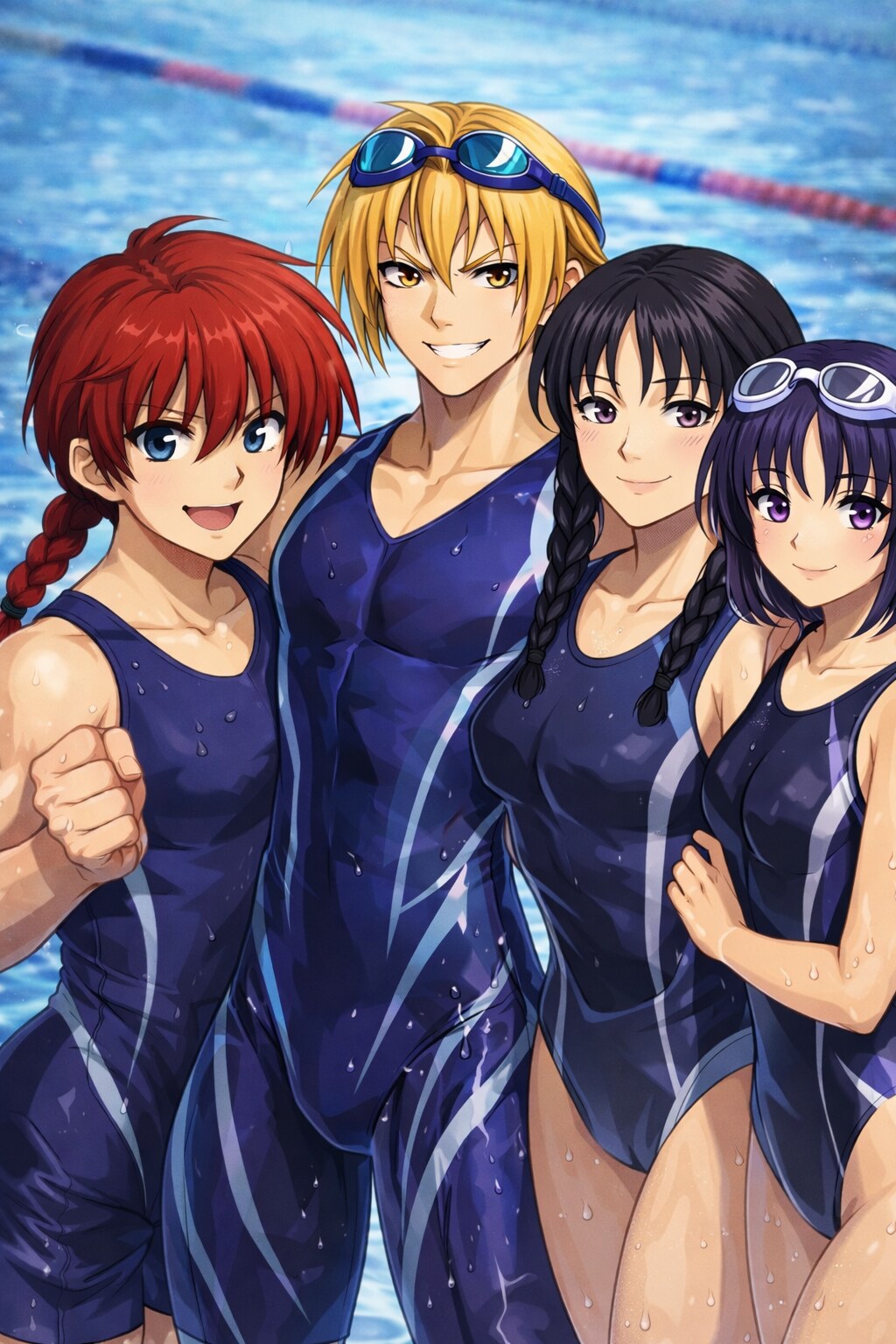 マスターズチーム、火野神社水泳部結成!! | の人気AIイラスト・グラビア