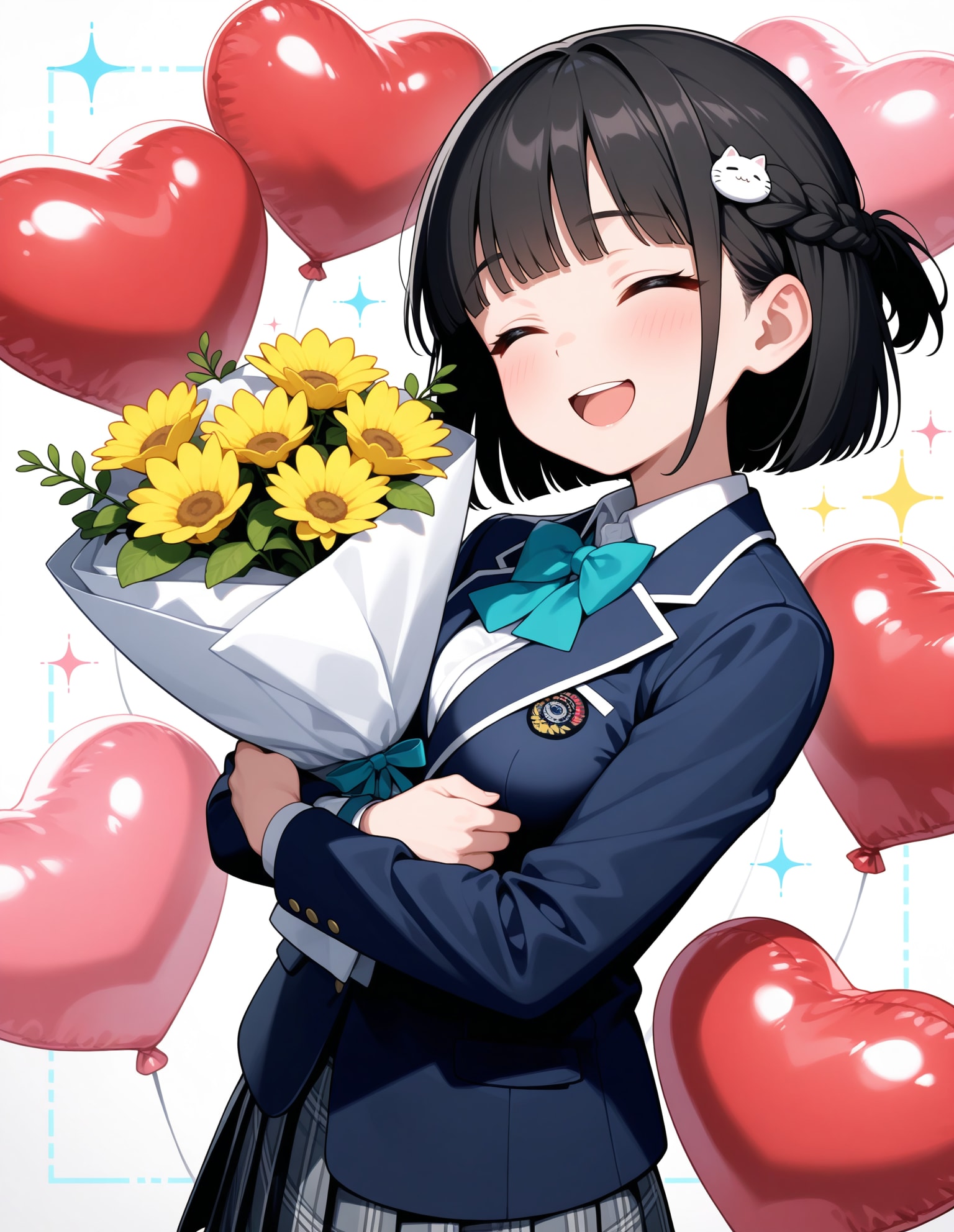 HD,Y、K　（黒猫）さん　10万いいねおめでとう🎊 | の人気AIイラスト・グラビア