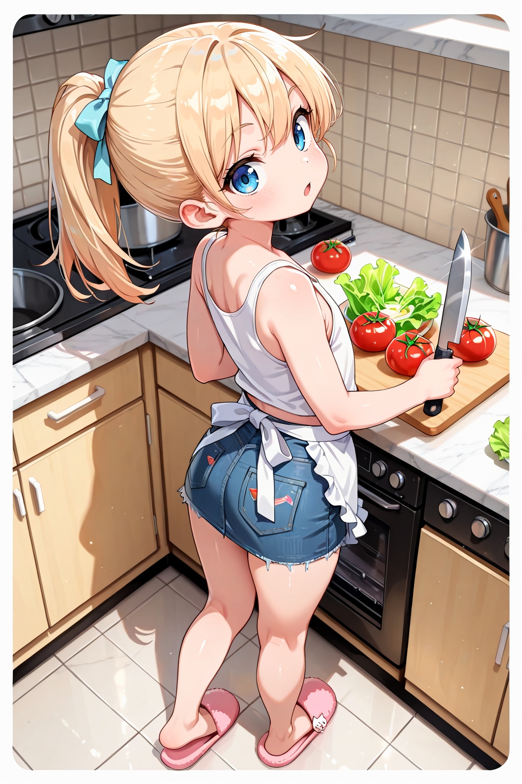 今包丁持ってるから危ないよ？