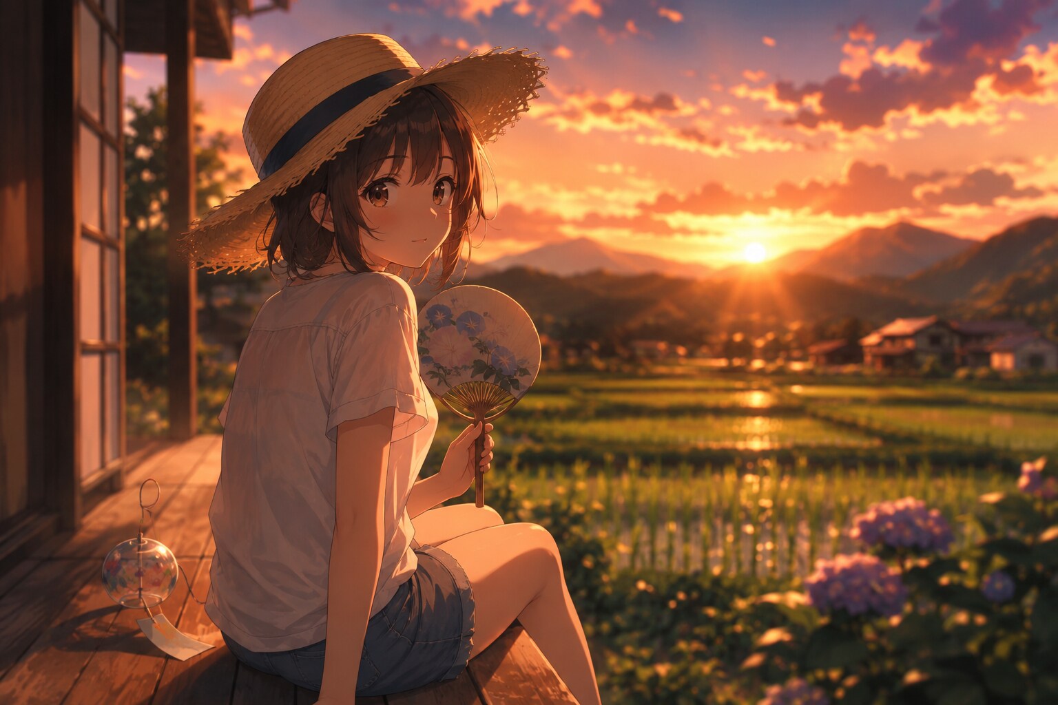 夏の夕涼み