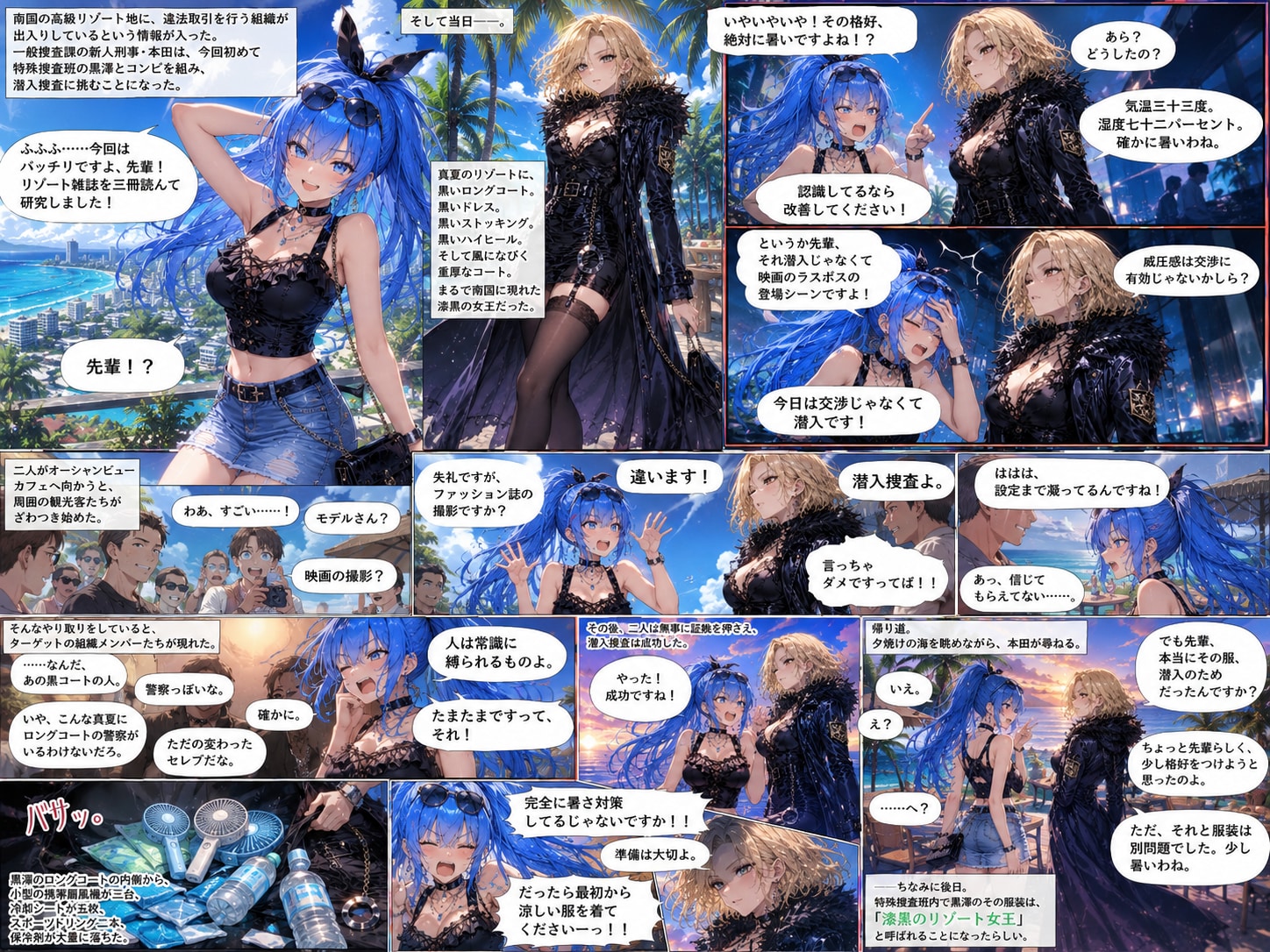 ショートストーリー 漫画調で再現(拡大してみてね)