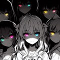 暗闇に潜む数人の女の子達 2枚目