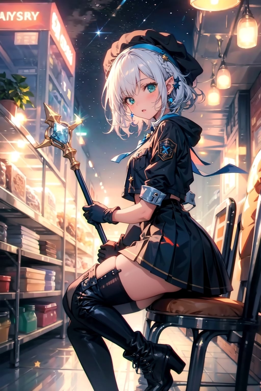 店頭販売員をしている魔法使いのお姉さん