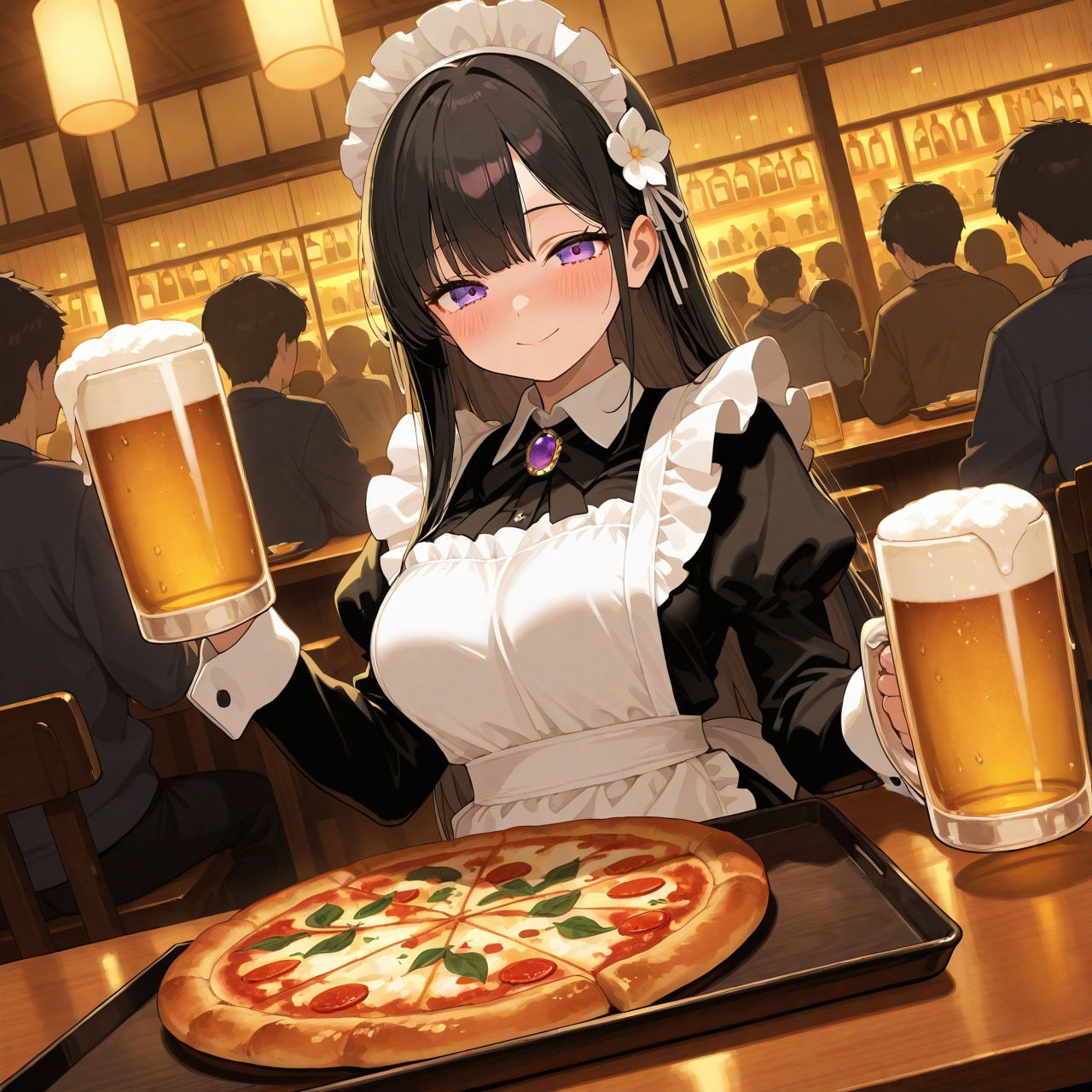 メイド姫様の忘年会 | の人気AIイラスト・グラビア