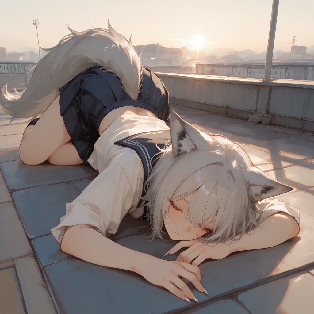 猫娘とでれ助とオオカミ娘