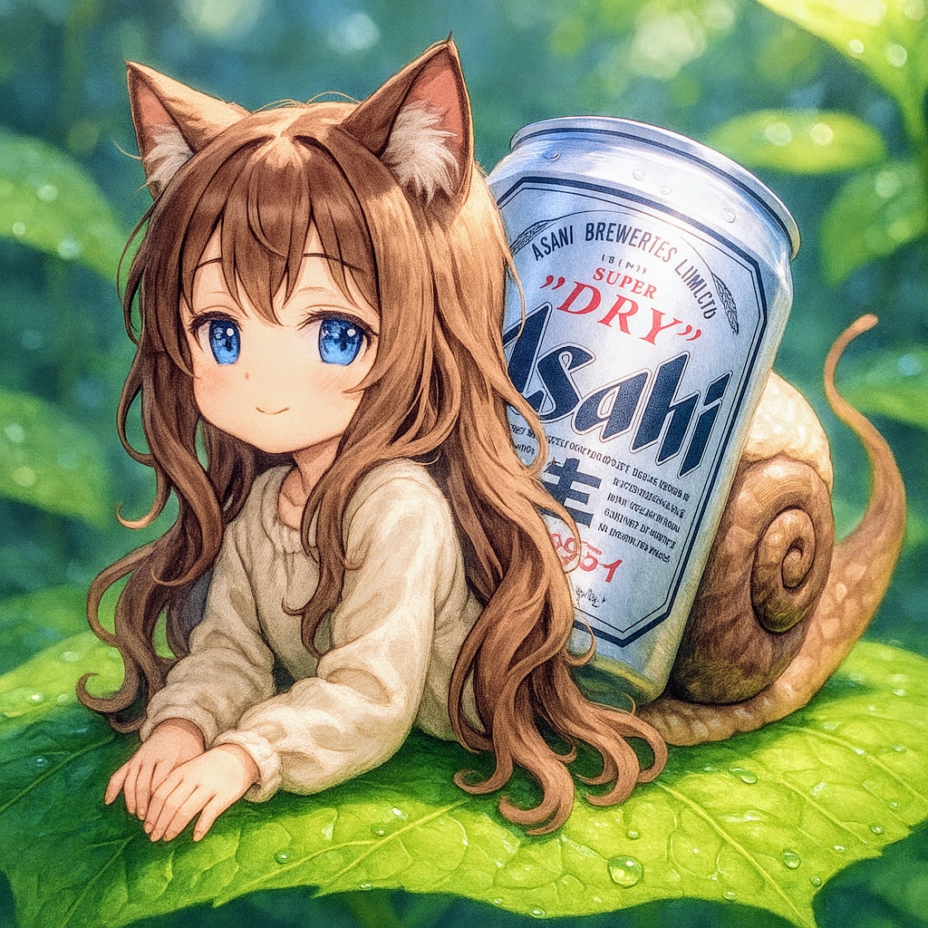 ビールツムリな小さな女の子